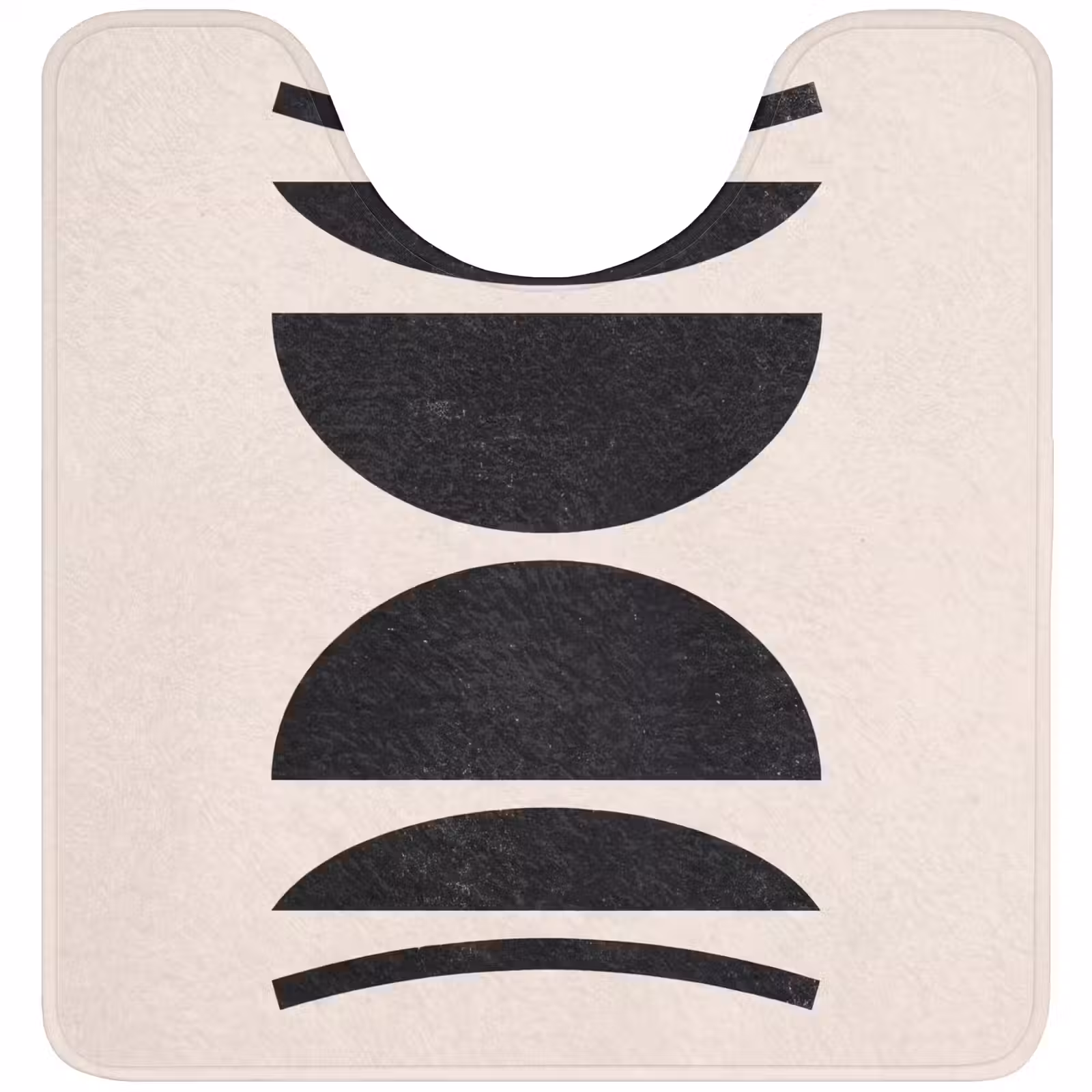 WC Mat - Abstract - Shapes - Black - Abstract - Vormen - Zwart WCmat U-uitsnede middel