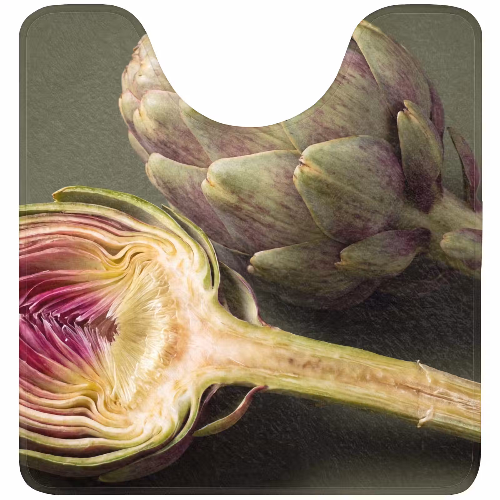 WC Mat - Artichoke - Purple - Food - Artisjok - Paars - Voedsel WCmat U-uitsnede middel