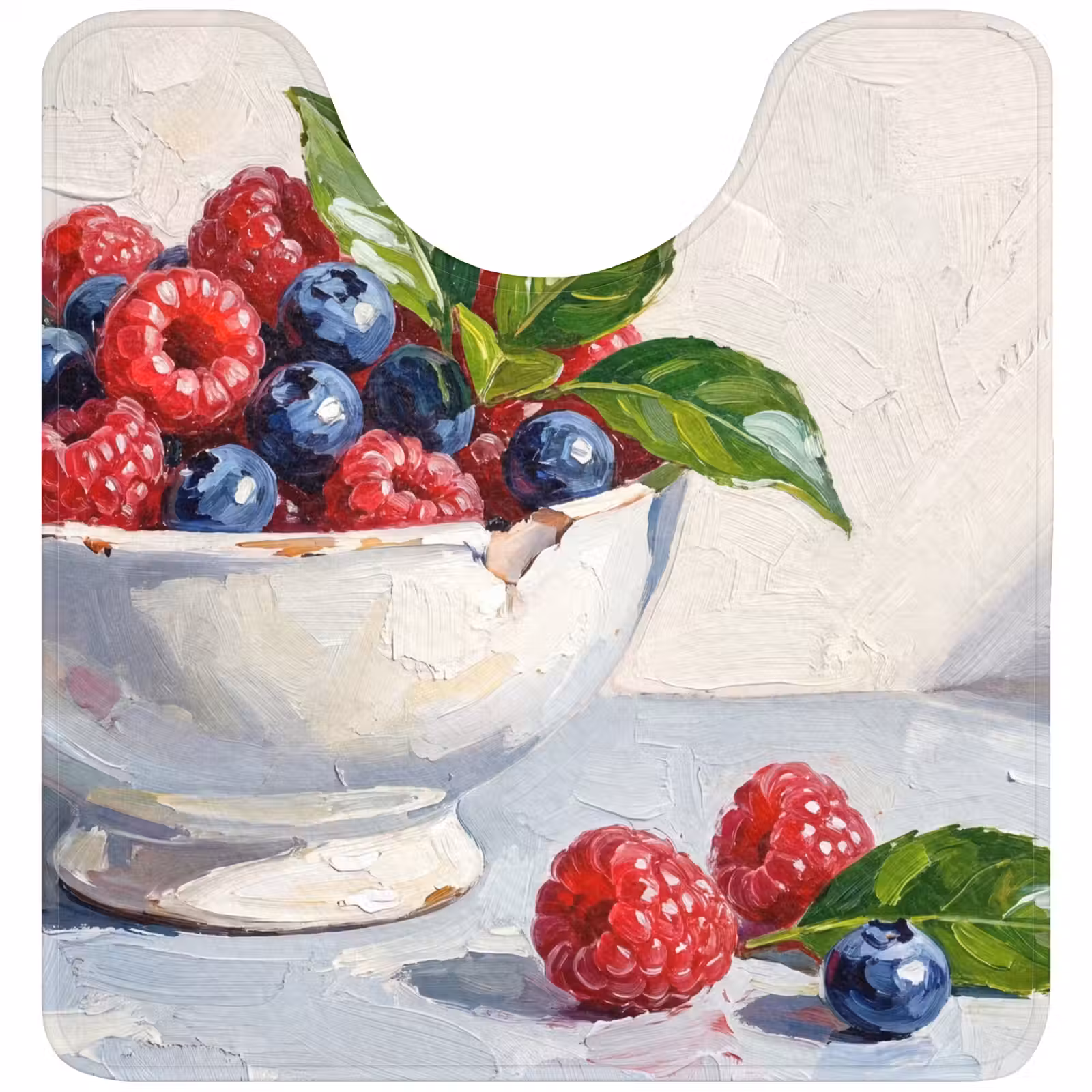 WC Mat - Berries - Bowl - Food - Bessen - Kom - Eten WCmat U-uitsnede middel