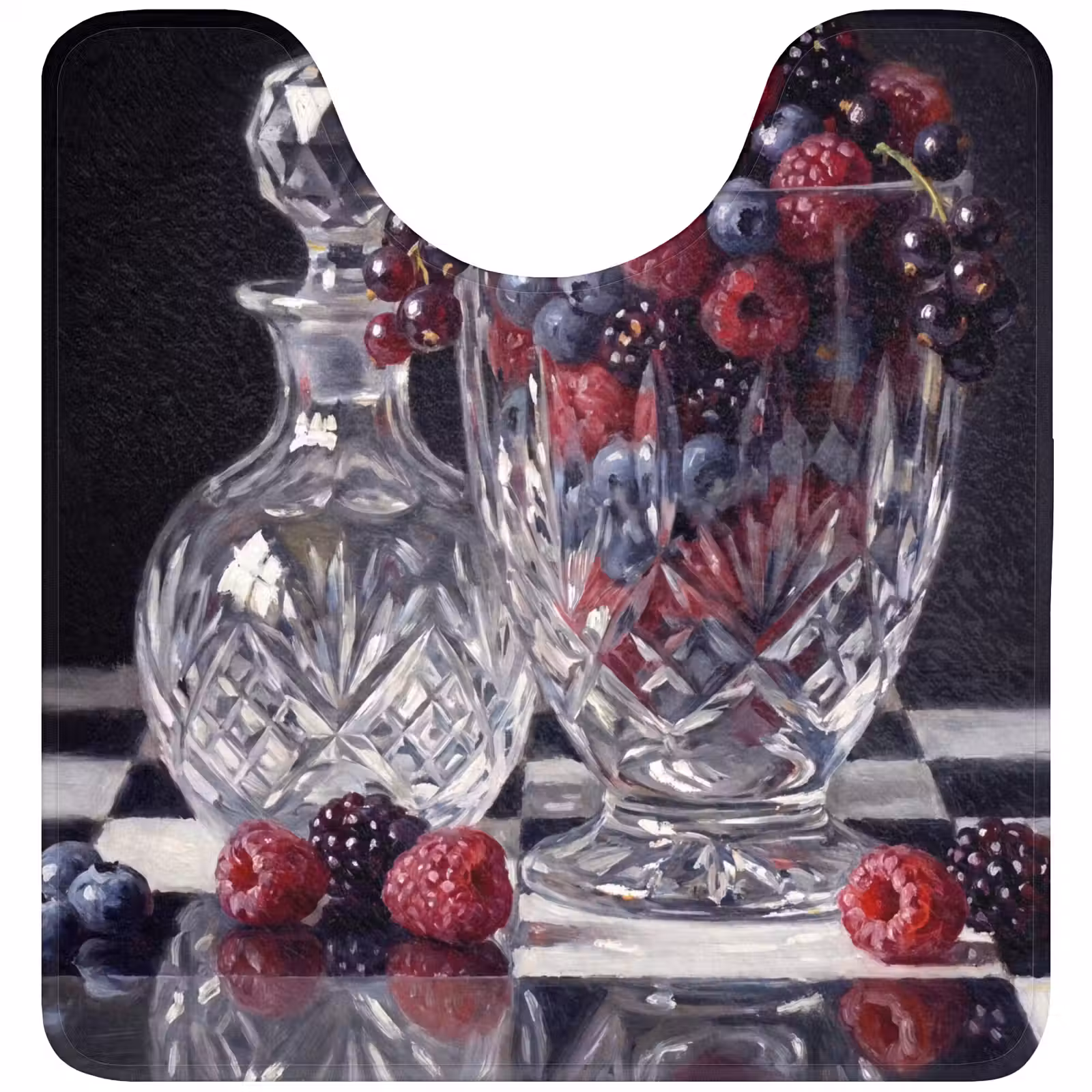 WC Mat - Berries - Crystal - Still Life - Bessen - Kristal - Stilleven WCmat U-uitsnede middel