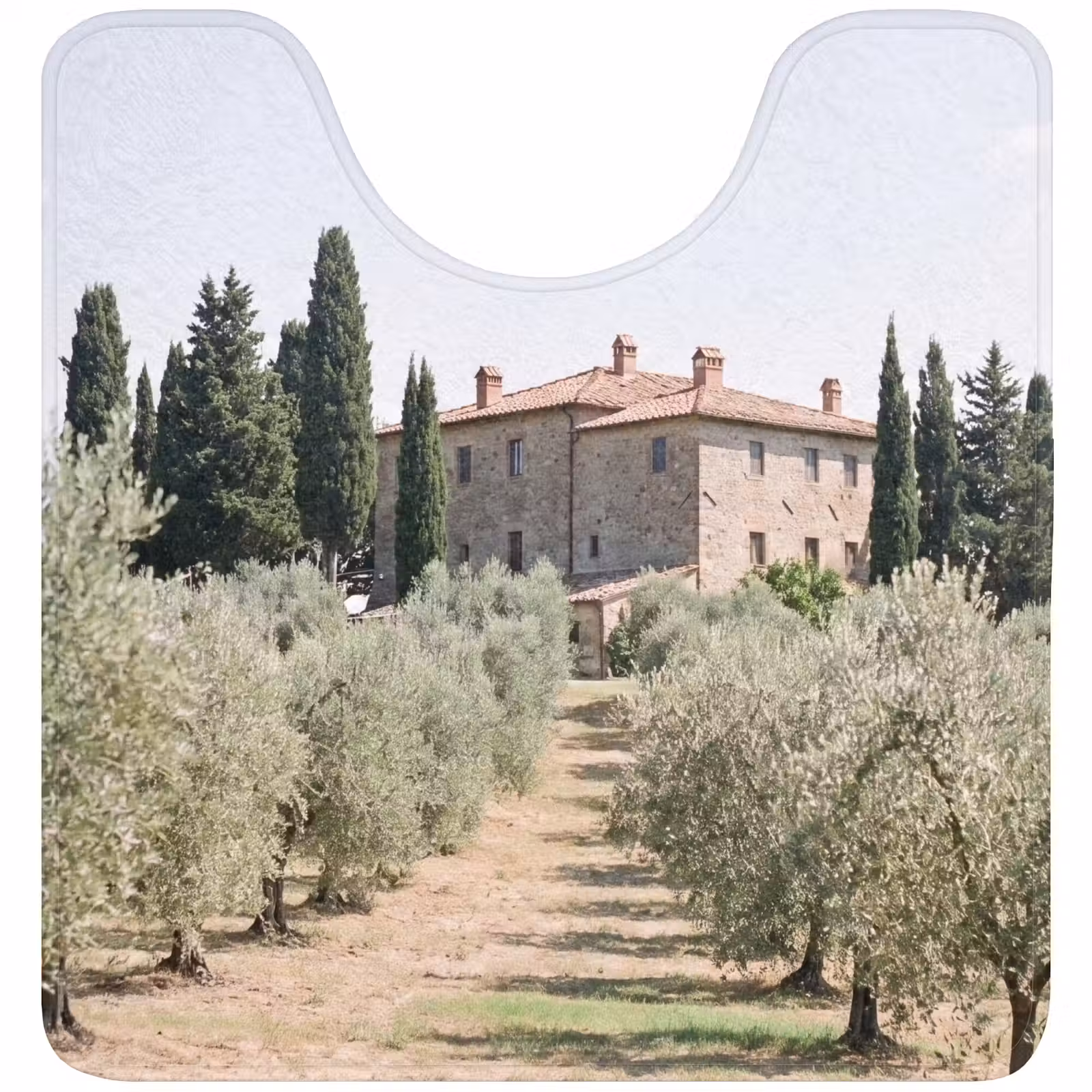 WC Mat - Country house - olive tree - orchard - Landhuis - olijfboom - gaard WCmat U-uitsnede middel