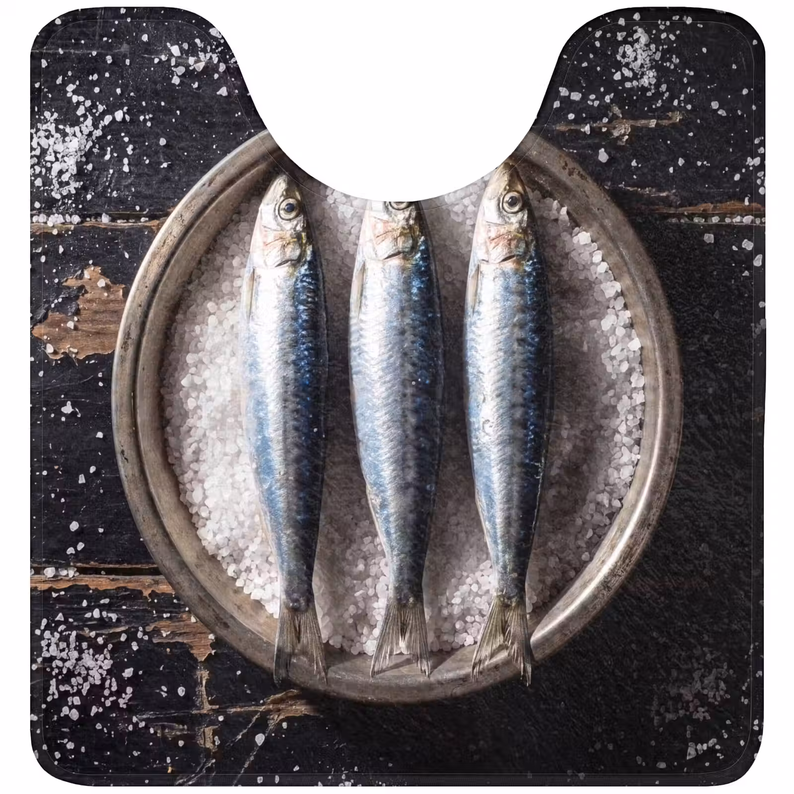 WC Mat - Fish - Salt - Food - Vis - Zout - Eten WCmat U-uitsnede middel