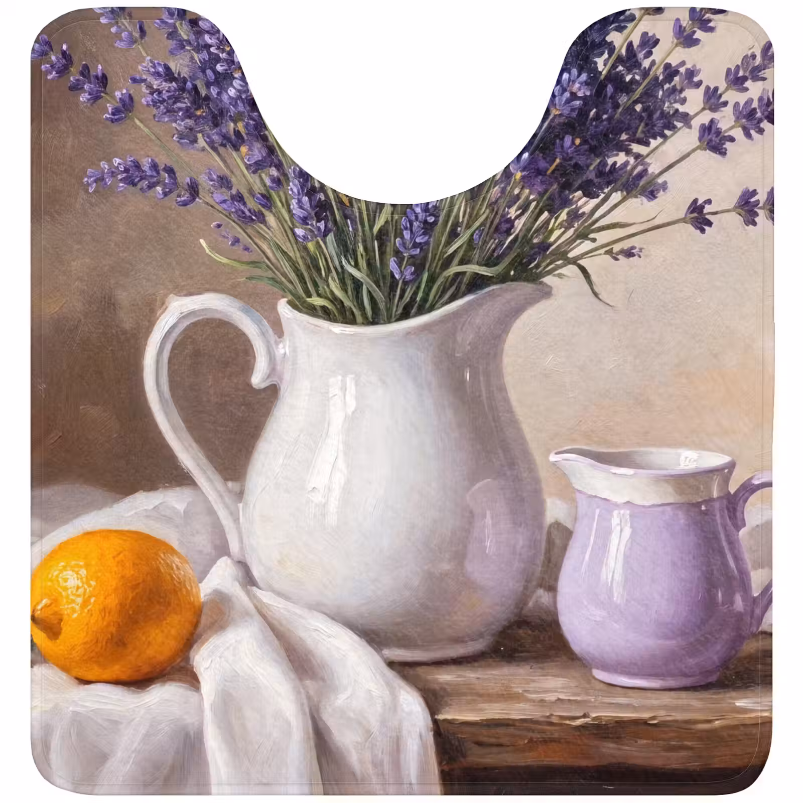 WC Mat - Flowers - Still Life - Purple - Bloemen - Stilleven - Paars WCmat U-uitsnede middel