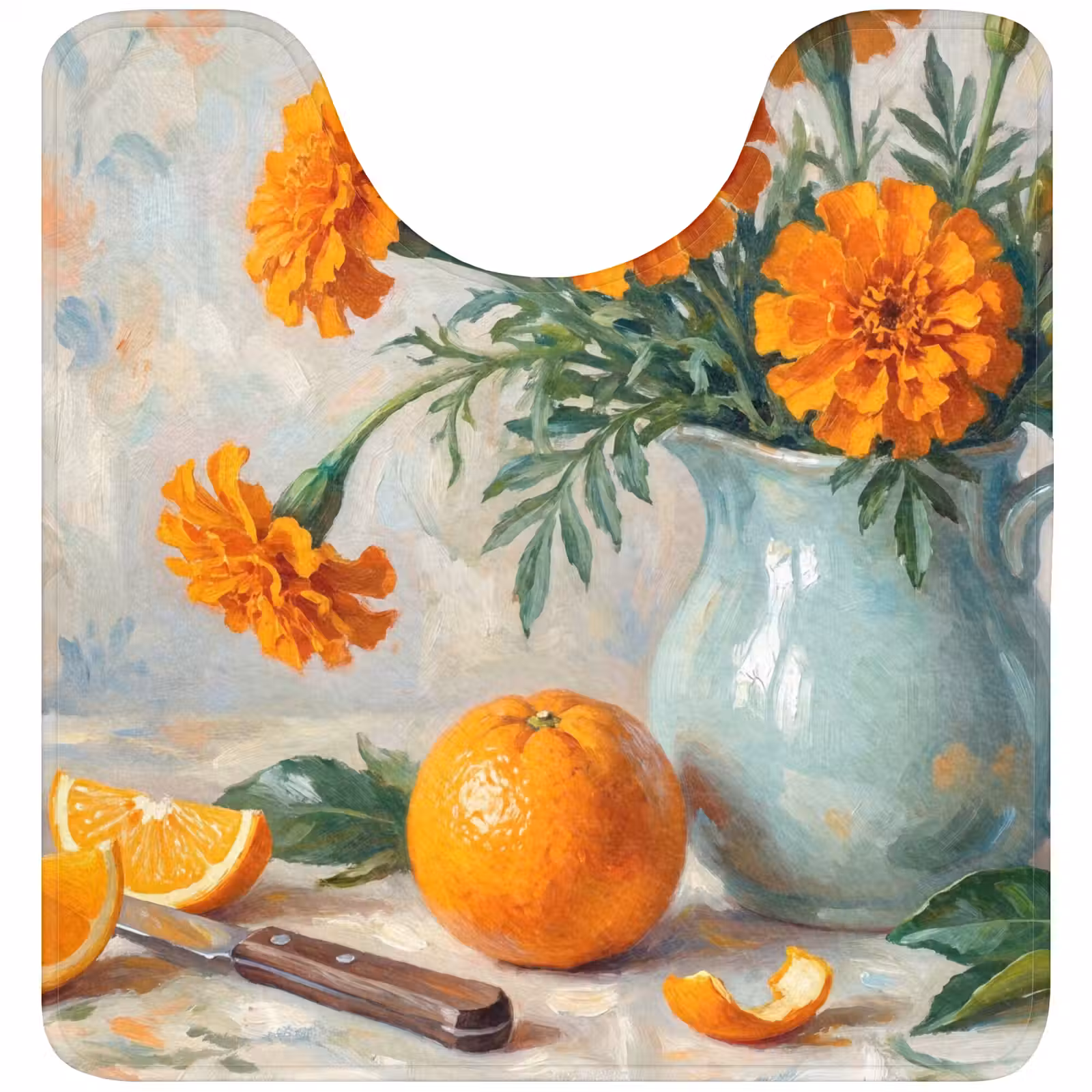 WC Mat - Food - Orange - Art - Eten - Oranje - Kunst WCmat U-uitsnede middel