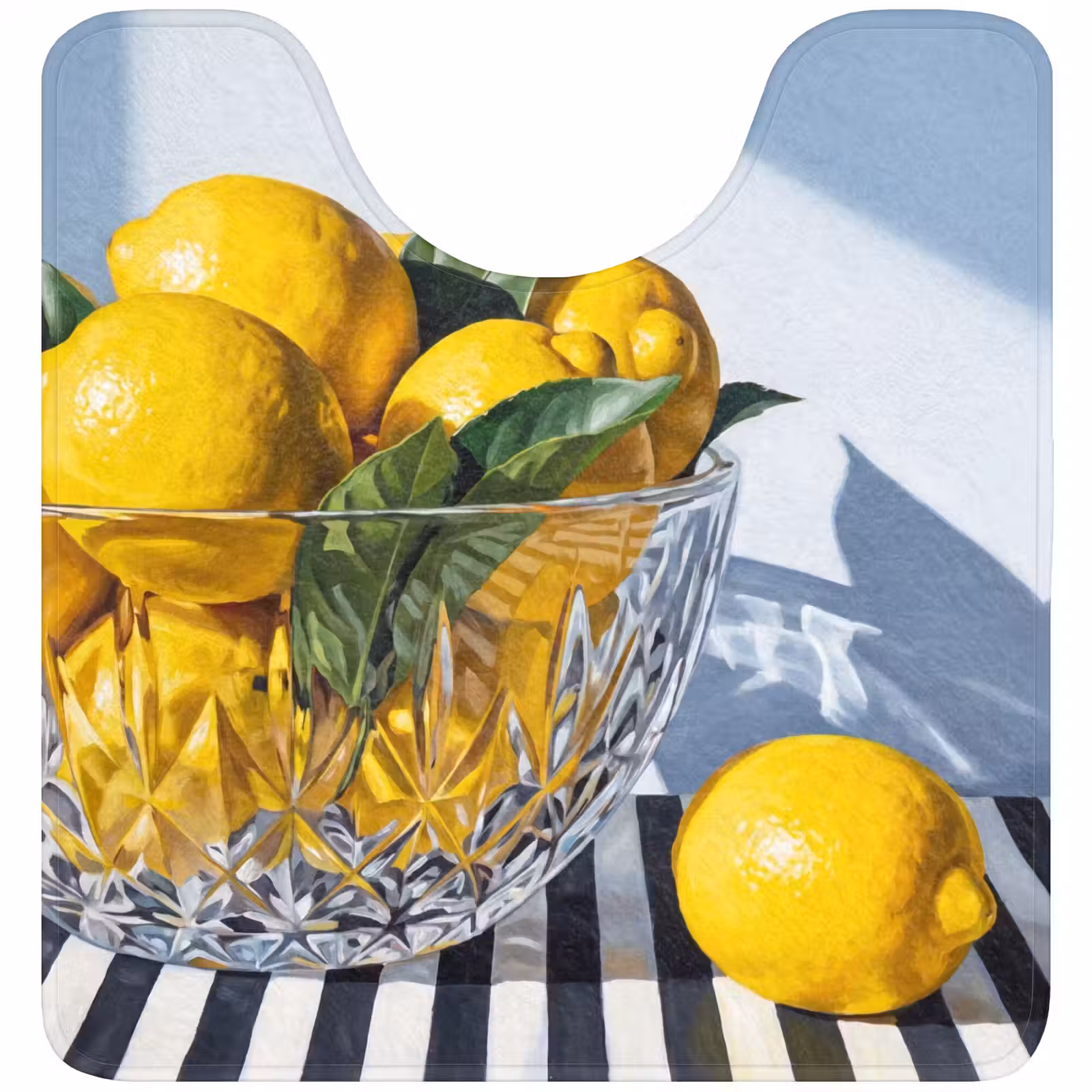 WC Mat - Lemons - Fruit - Yellow - Citroenen - Fruit - Geel WCmat U-uitsnede middel