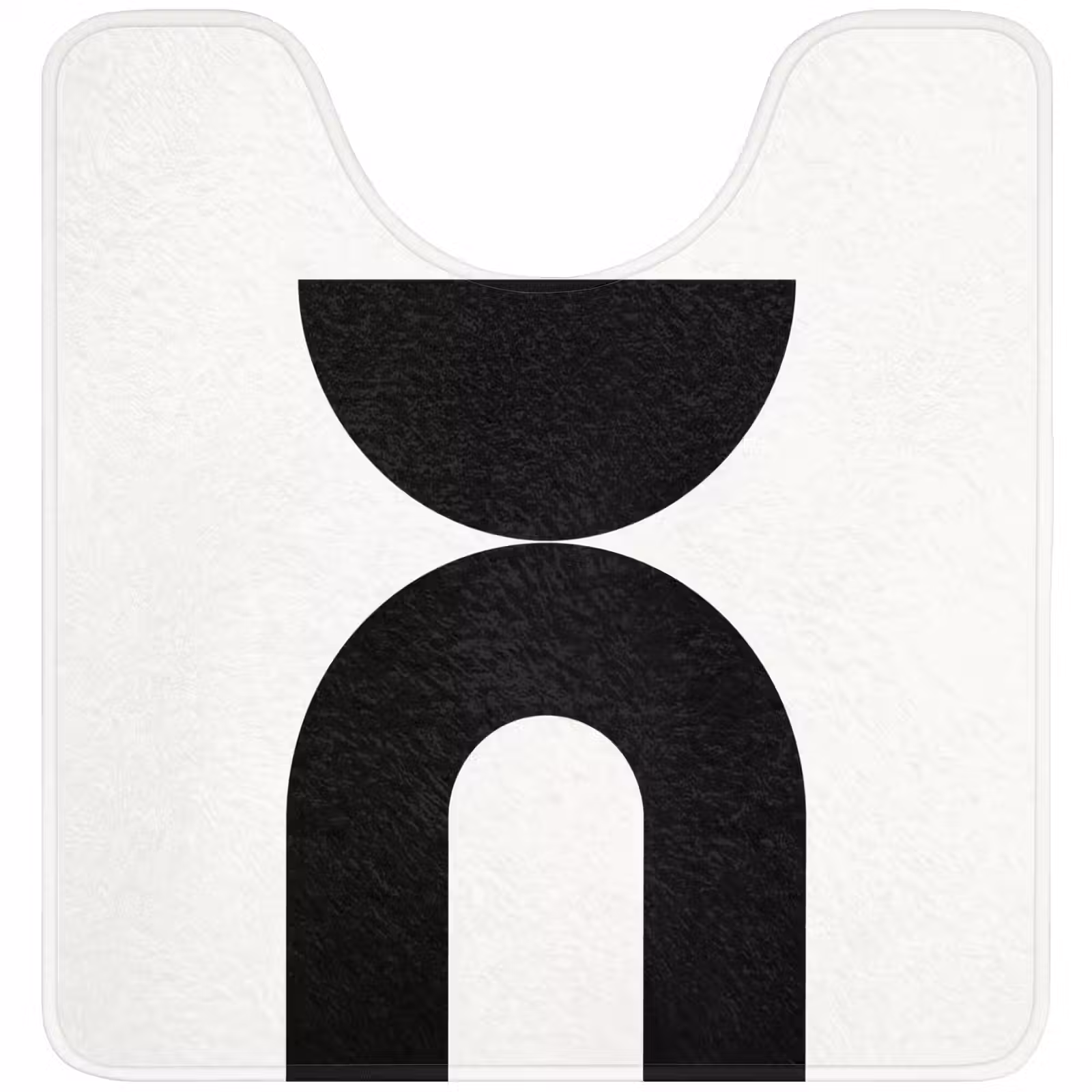 WC Mat - Minimalist - Art - White - Minimalistisch - Kunst - Wit WCmat U-uitsnede middel