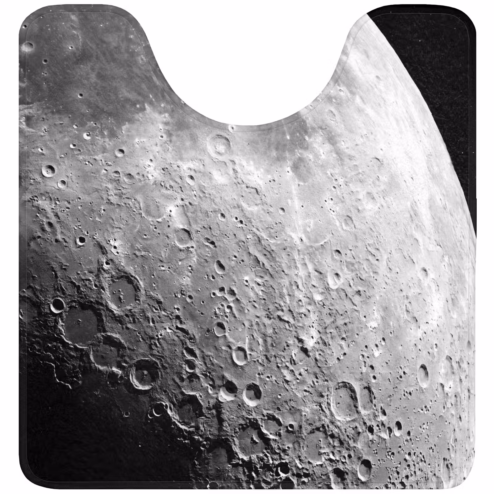 WC Mat - Moon - Craters - Space - Maan - Kraters - Ruimte WCmat U-uitsnede middel
