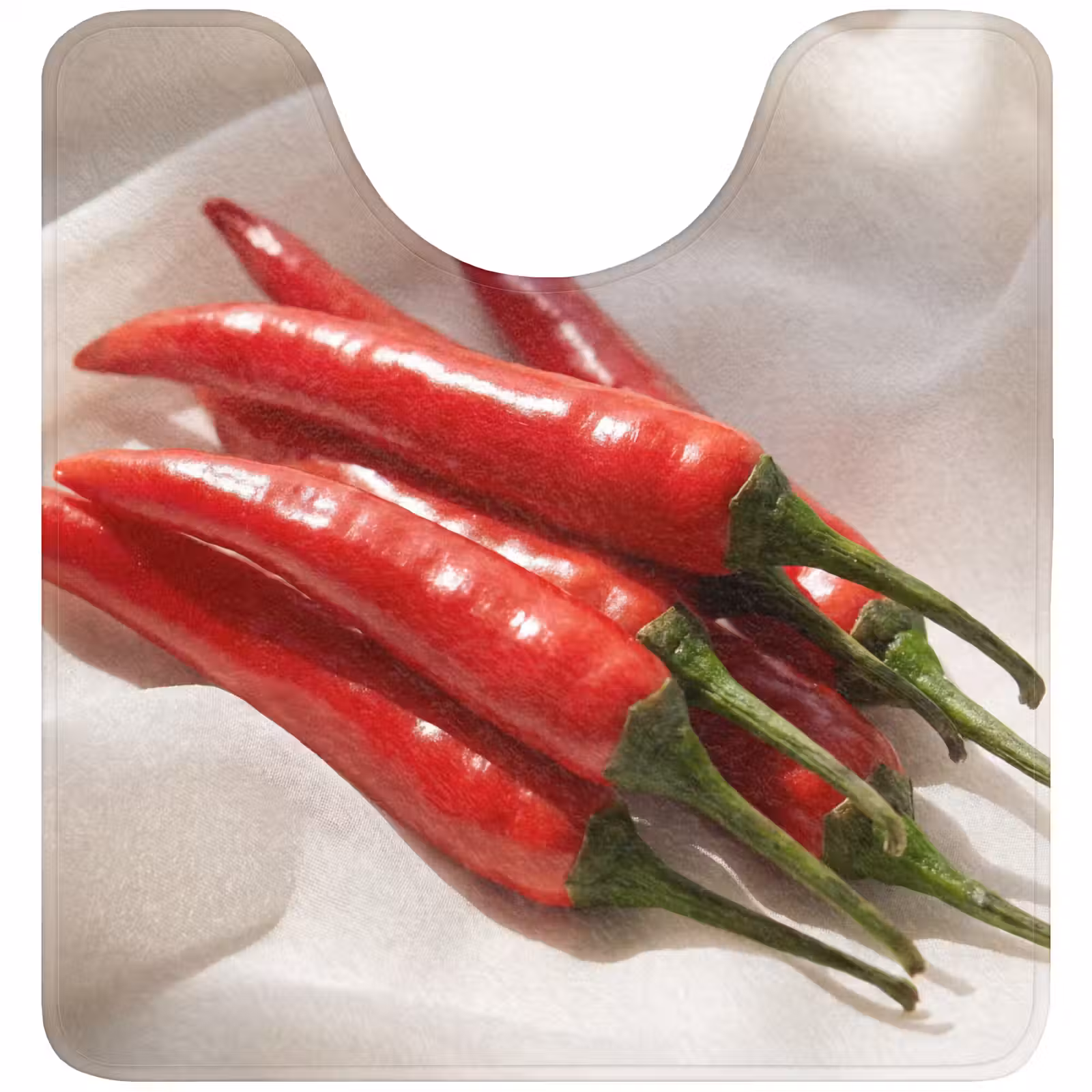 WC Mat - Pepper - Red - Food - Peper - Rood - Eten WCmat U-uitsnede middel