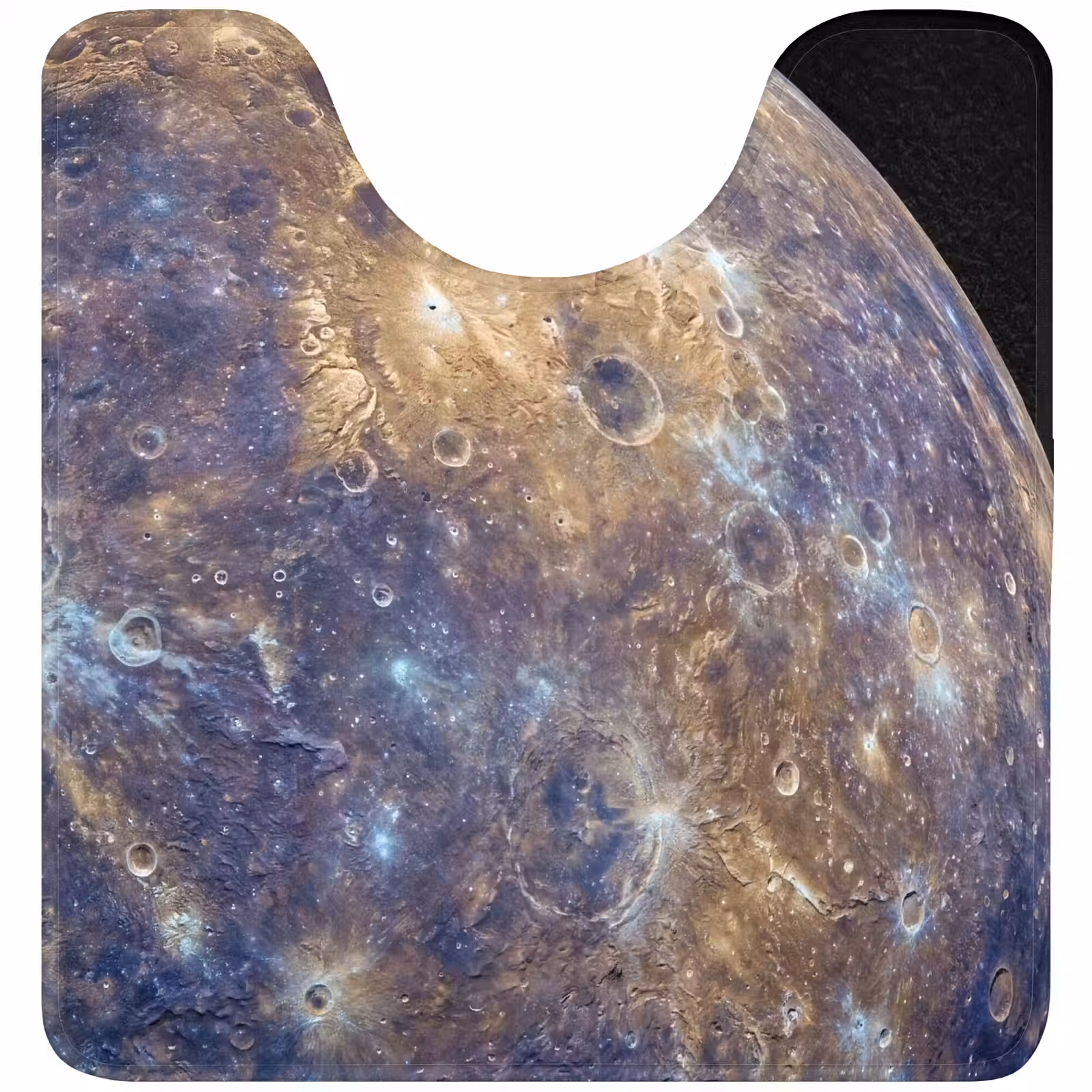 WC Mat - Planet - Craters - Space - Planeet - Kraters - Ruimte WCmat U-uitsnede middel