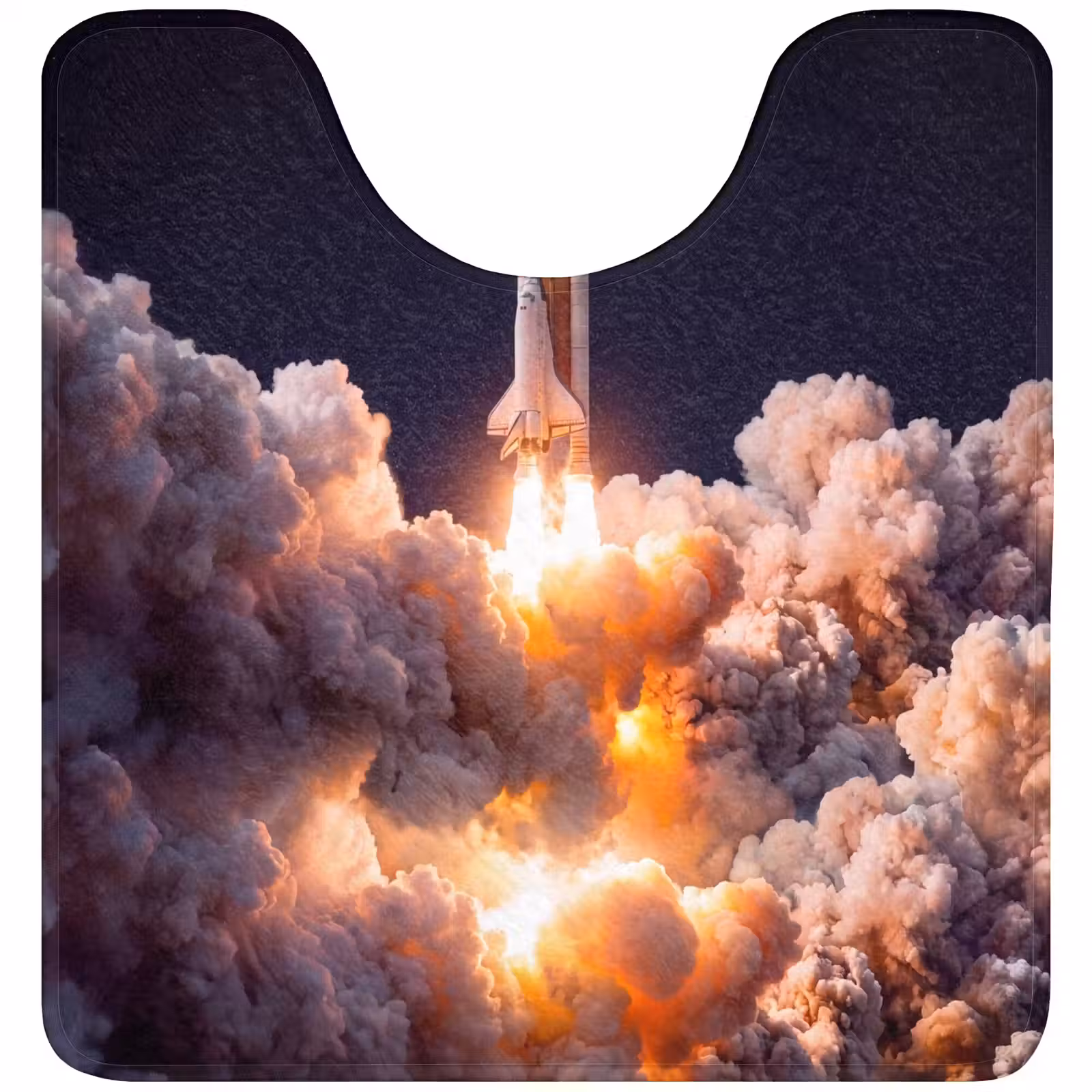 WC Mat - Spacecraft - Launch - Stars - Ruimtevaartuig - Lancering - Sterren WCmat U-uitsnede middel
