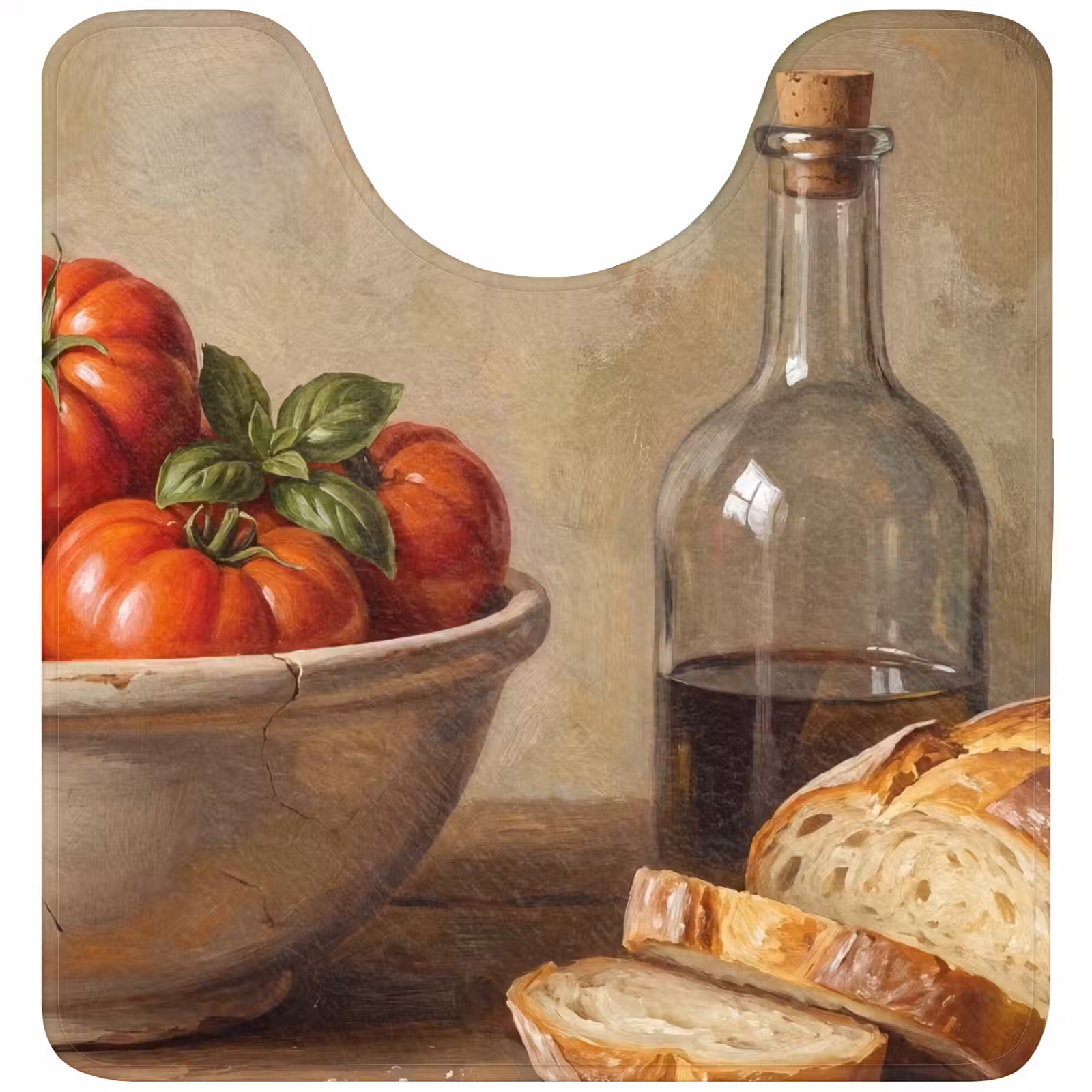 WC Mat - Tomatoes - Bowl - Food - Tomaten - Kom - Eten WCmat U-uitsnede middel