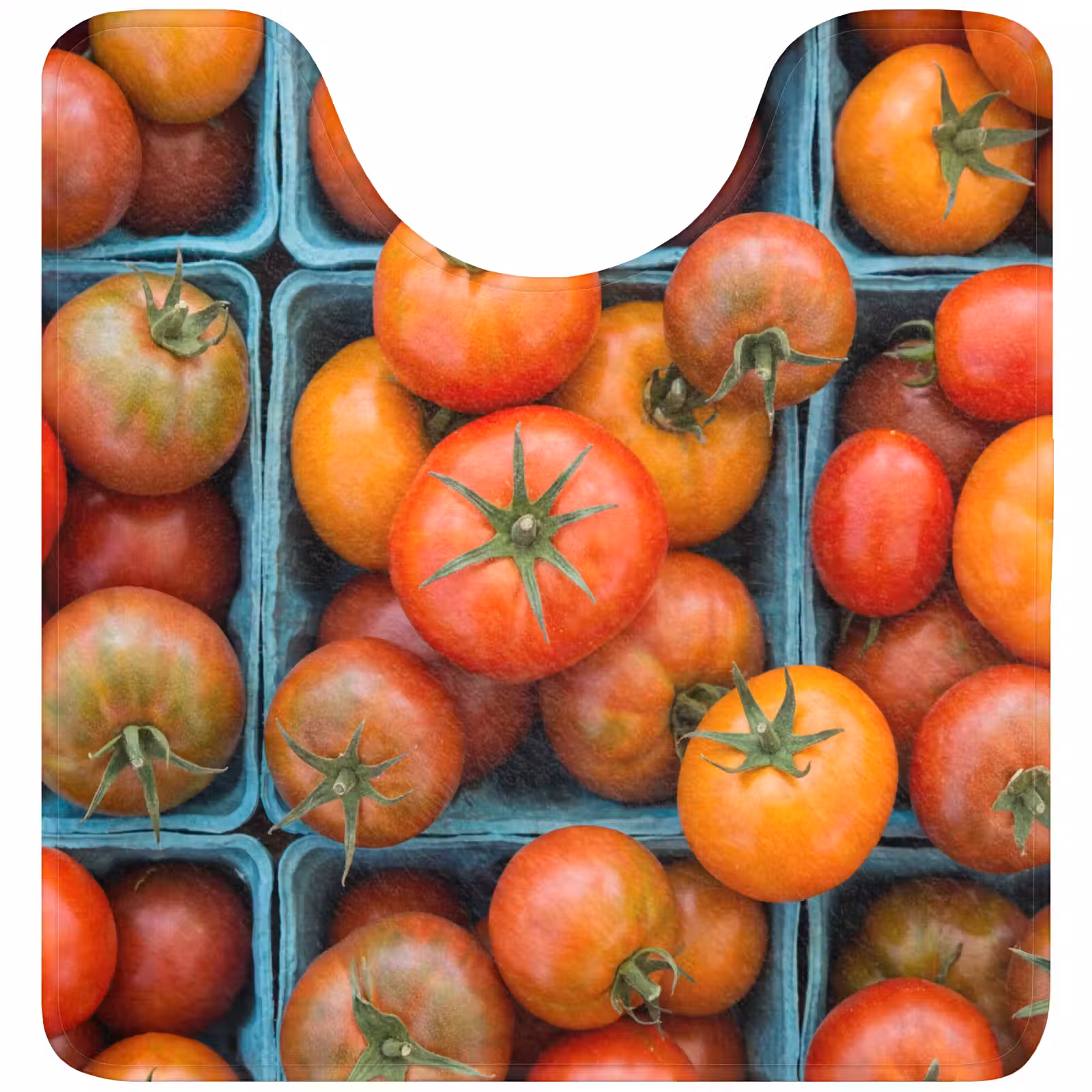 WC Mat - Tomatoes - Food - Colorful - Tomaten - Eten - Kleurrijk WCmat U-uitsnede middel