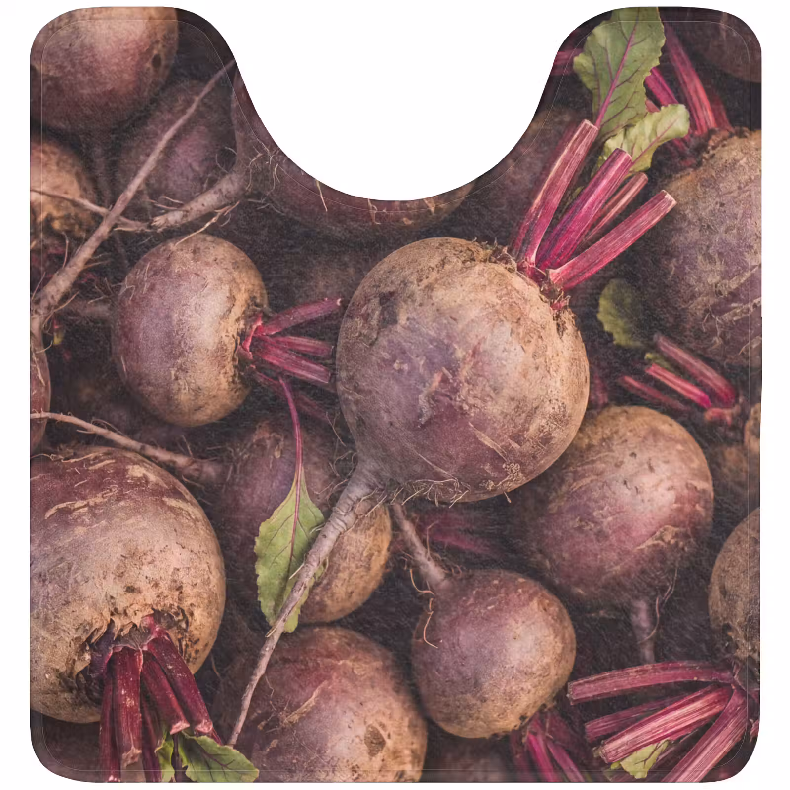 WC Mat - Vegetable - Red - Natural - Groente - Rood - Natuur WCmat U-uitsnede middel