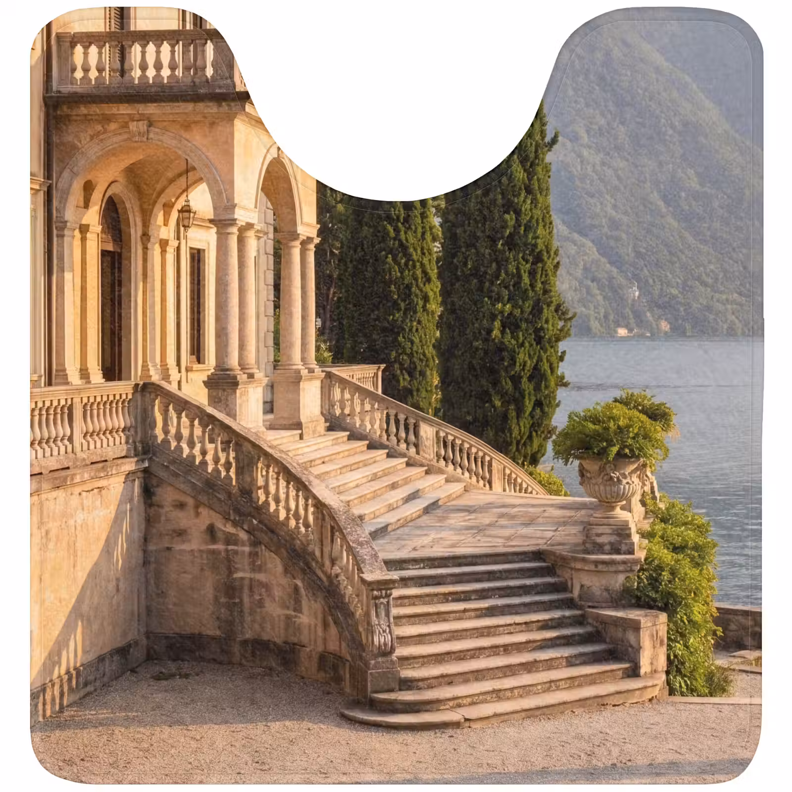 WC Mat - Villa - Water - Stairs - Villa - water -trappen WCmat U-uitsnede middel