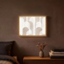 Abstracte bogen - Modern - Beige Light Box met batterij (Wandlamp) middel -sfeer4