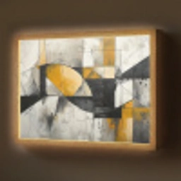 Abstract - Kunst - Geometrisch - Aesthetic Light Box met batterij (Wandlamp) middel -z3d_website