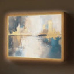 Abstract - Kunst - Goud Light Box met batterij (Wandlamp) middel -z3d_website