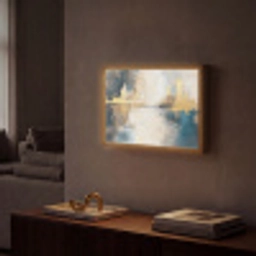 Abstract - Kunst - Goud Light Box met batterij (Wandlamp) middel -sfeer1