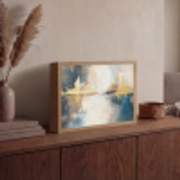 Abstract - Kunst - Goud Light Box met batterij (Wandlamp) middel -sfeer2
