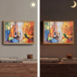 Abstract - Kunst - Schilderij - Kleuren Light Box met batterij (Wandlamp) middel -sfeer3