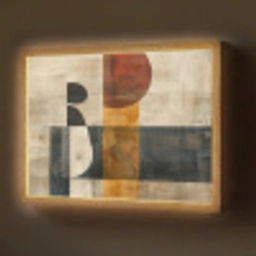 Abstract - Kunst - Vormen - Modern Light Box met batterij (Wandlamp) middel -z3d_website