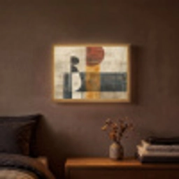 Abstract - Kunst - Vormen - Modern Light Box met batterij (Wandlamp) middel -sfeer4