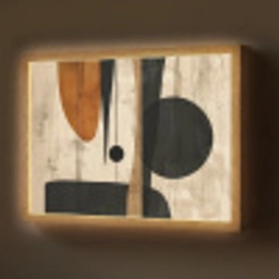 Abstract - Kunst - Vormen - Modern Light Box met batterij (Wandlamp) middel -z3d_website