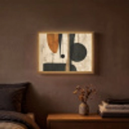 Abstract - Kunst - Vormen - Modern Light Box met batterij (Wandlamp) middel -sfeer4