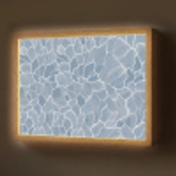 Abstract - Blauw - Bladeren Light Box met batterij (Wandlamp) middel -z3d_website