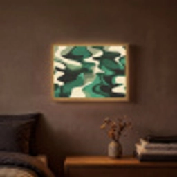 Abstract - Camouflage - Groen Light Box met batterij (Wandlamp) middel -sfeer4