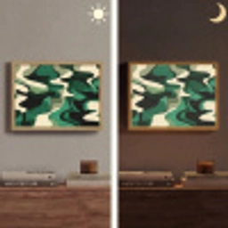 Abstract - Camouflage - Groen Light Box met batterij (Wandlamp) middel -sfeer3