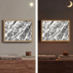 Abstract - Diamant - Luxe - Modern - Zilver Light Box met batterij (Wandlamp) middel -sfeer3