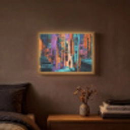 Abstract - Figuren - Kleurrijk Light Box met batterij (Wandlamp) middel -sfeer4