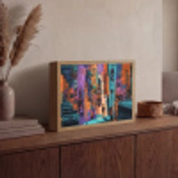 Abstract - Figuren - Kleurrijk Light Box met batterij (Wandlamp) middel -sfeer2