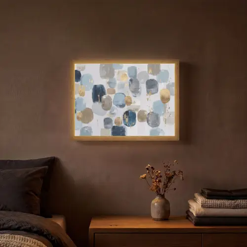 Abstract - Goud - Vormen Light Box met batterij (Wandlamp) middel -sfeer4