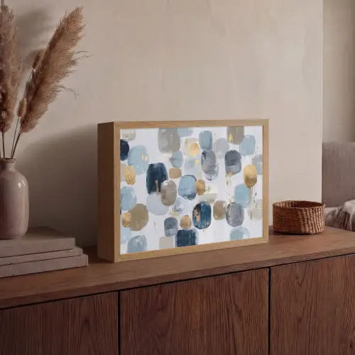 Abstract - Goud - Vormen Light Box met batterij (Wandlamp) middel -sfeer2