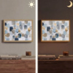 Abstract - Goud - Vormen Light Box met batterij (Wandlamp) middel -sfeer3
