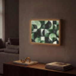 Abstract - Groen - Vormen Light Box met batterij (Wandlamp) middel -sfeer1