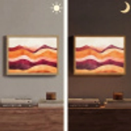 Abstract - Landschap - Golven Light Box met batterij (Wandlamp) middel -sfeer3