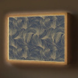 Abstract - Lijnen - Blauw - Goud Light Box met batterij (Wandlamp) middel 907 -z3d_website