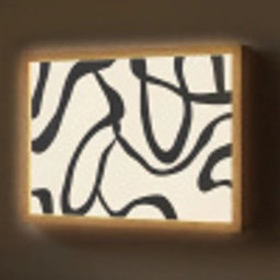 Abstract - Lijnen - Modern - Beige Light Box met batterij (Wandlamp) middel -z3d_website