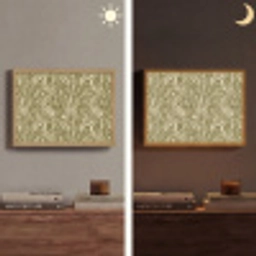 Abstract - Marmer - Groen Light Box met batterij (Wandlamp) middel 907 -sfeer3