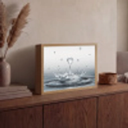 Abstract - Modern - Water - Hart Light Box met batterij (Wandlamp) middel -sfeer2