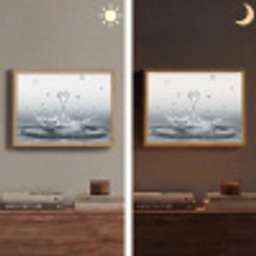 Abstract - Modern - Water - Hart Light Box met batterij (Wandlamp) middel -sfeer3