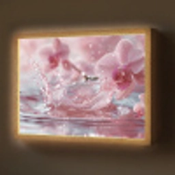 Abstract - Modern - Water - Orchidee Light Box met batterij (Wandlamp) middel -z3d_website