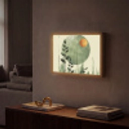 Abstract - Natuur - Kunst - Zon - Modern Light Box met batterij (Wandlamp) middel -sfeer1