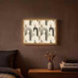 Abstract - Patroon - Bogen Light Box met batterij (Wandlamp) middel 907 -sfeer4