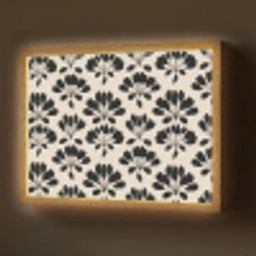 Abstract - Patroon - Zwart Light Box met batterij (Wandlamp) middel 907 -z3d_website