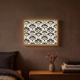 Abstract - Patroon - Zwart Light Box met batterij (Wandlamp) middel 907 -sfeer4