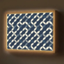 Abstract - Patroon - Blauw Light Box met batterij (Wandlamp) middel 907 -z3d_website